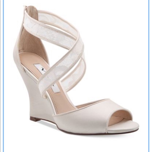 nina wedge wedding shoes